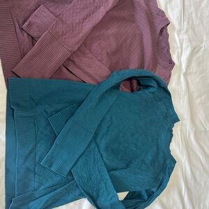 lululemon athletica Long Sleeve Tops - Purple and Teal